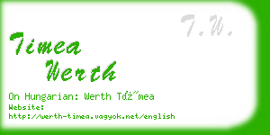 timea werth business card